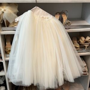 Elegant Cream Tulle Skirt